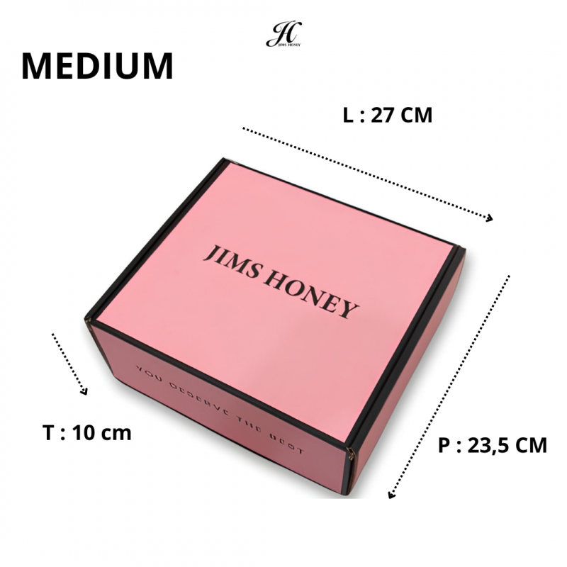 GIFT BOX PINK MEDIUM 27x23,5x10cm (1 IKAT: 50PC)